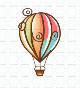 Verspielter Heißluftballon